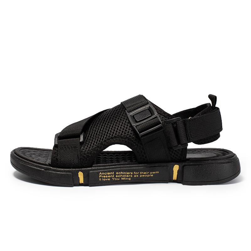 Fashion Mens Sports Sandals Summer Outdoor Beach Sandals Men Aqua Trekking Water Shoes Men Upstream Shoes Quick-drying Shoes Black