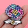 ADHD Mind Enamel Pin Colorful Brain Brooch Pines Lapel Pins Badge On Backpack Clothing Accessories Fashion Jewelry Friends Gifts