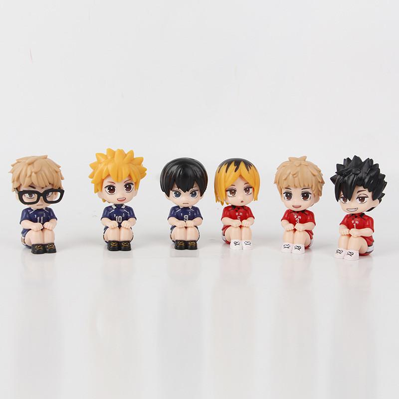6pcs Haikyuu Hinata Shoyo Action Figure Anime Model Toy Doll Display Collectible