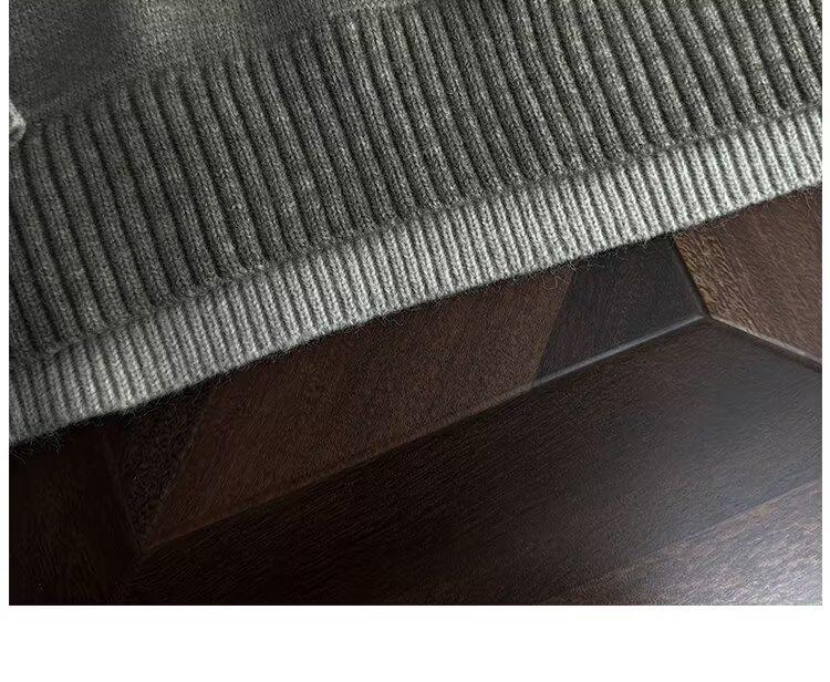 Herren V-Ausschnitt Retro-Stil Strickoberteil - Fake Zweiteiler, Winter Kragen, Lockerer Schnitt