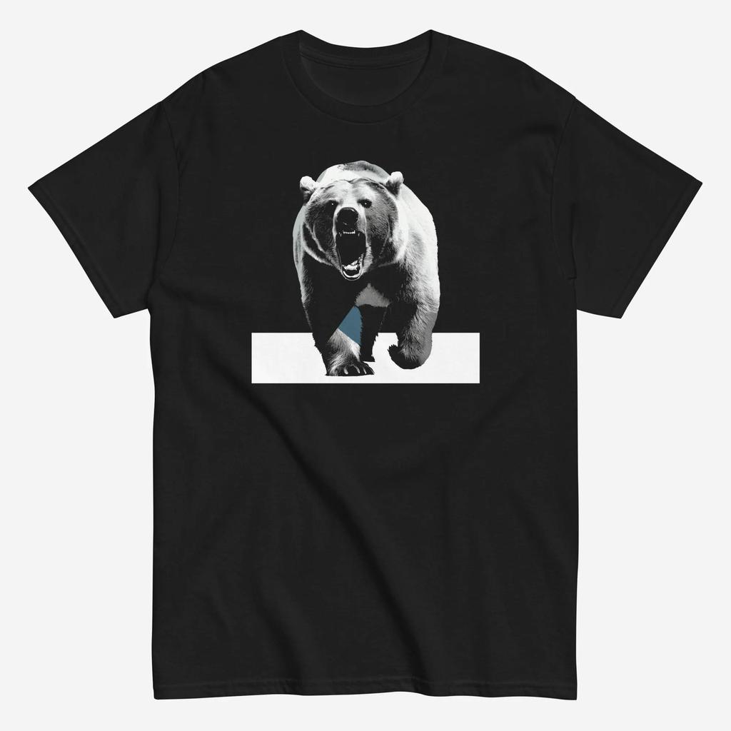 Grizzly Bear Men Shirt – Roaring Bear Graphic Tee – Bold Wilderness Animal T-Shirt for Men or Women – Hiking Nature Gift Idea