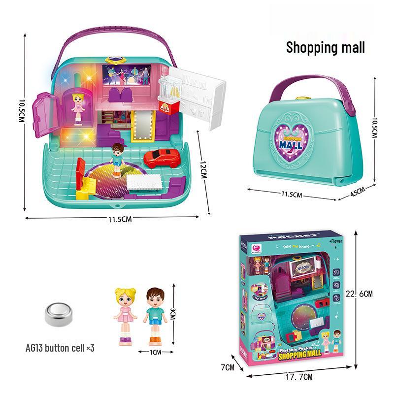 Musical Princess Castle Dollhouse: Foldable DIY Playset for 3-Year-Old Girls