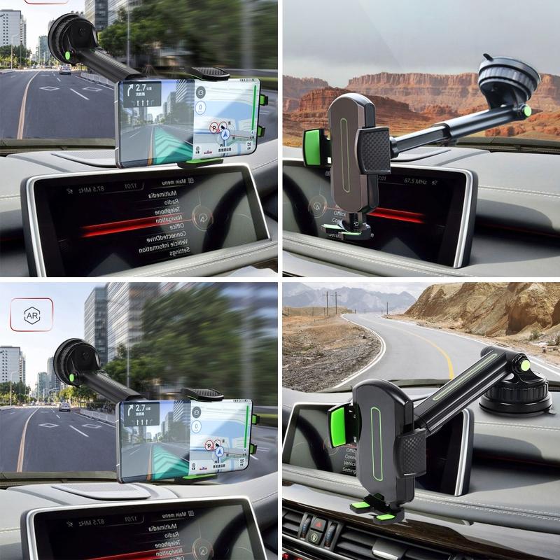 Car Phone Holder Windshield Mount for 60-96mm Width Devices Dashboard Sturdy Stand Cradle