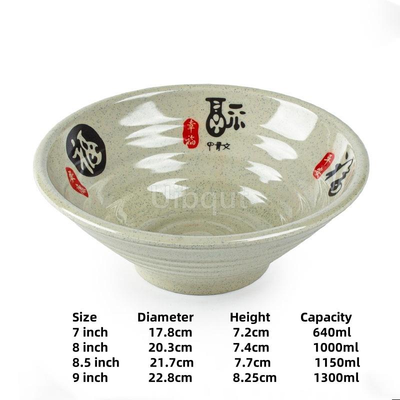 Melamine Noodle Bowl Household Plastic Tableware Restaurant Commercial Ramen Salad Bowl Thickened Not Easily Broken Soup Bowls