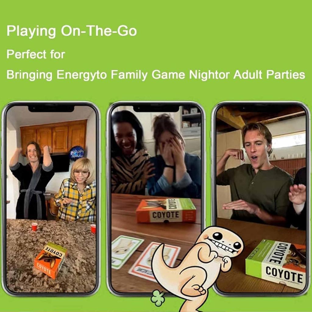 Coyote Card Fun Adult Party Board Game with 36 Cards Family Friends Strategy Bluffing Games