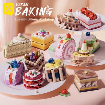 ToylinX Cake Blocks Toys 12 Types Plastic Cute Dessert Toys Model Building Blocks Girls Birthday Gift For Boys Girls and Friends