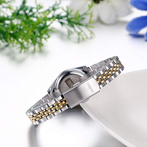 JEWELRYWE Couple's Watches, Popular Stainless Steel Analog, Waterproof, Japanese Quartz Movement, Bracelet Watch, Fashion Accessory, Perfect Gift for