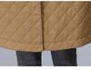 Women's Mid-Length Quilted Trench Coat - 2025 Spring/Autumn Stylish Cotton-Padded Jacket