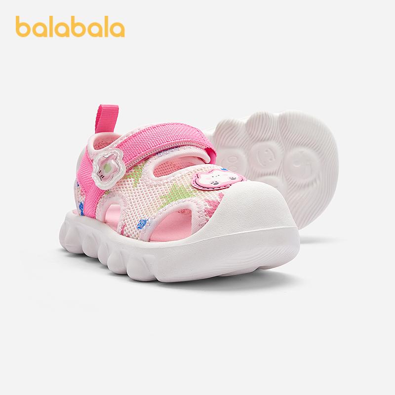 Balabala children's shoes, children's sports sandals, boys' and girls' shoes, breathable 2025 summer new beach shoes, anti slip