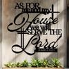 Metal Wall Art Christian Scripture Plaque Joshua 24 15 As for Me and My House Religious Home Decor Church Gift Indoor Outdoor Durable