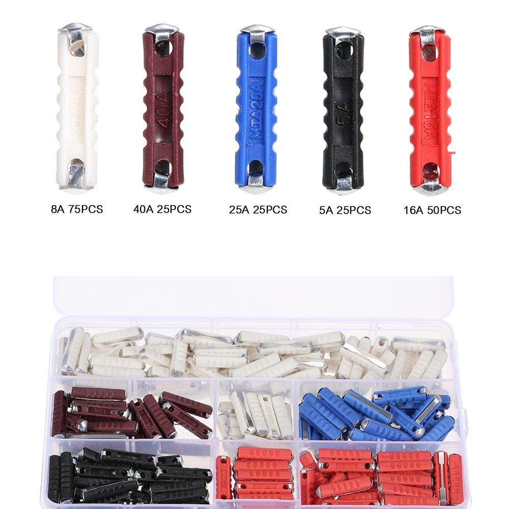 200pcs Assorted Box Continental Fuses Fast Acting Torpedo Fuse Classic Car 5A 8A 10A 16A 25A German European Automotive