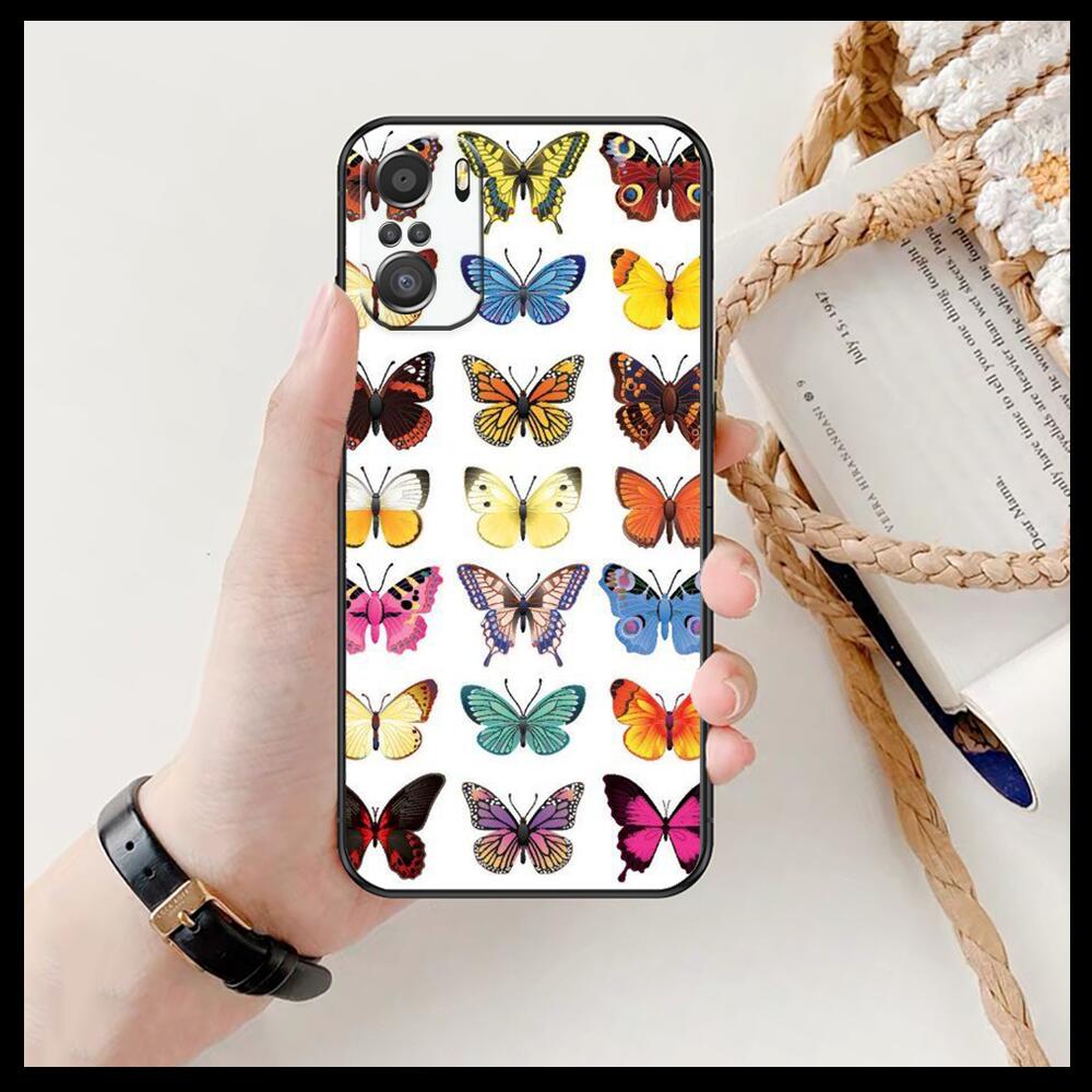 

Красивый чехол для телефона с узором бабочки для xiaomi redmi 11 Lite pro Ultra 10 9 8 MIX 4 FOLD 10T, черный силиконовый чехол на заднюю панель Prett xiaomi mi 11 ultra