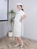 Plus Size Tie-Dye Maternity Strap Dress - 9 Sizes, Summer Two-Piece Look, Loose and Slimming for Late Pregnancy