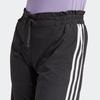 Adidas Originals Trefoil Logo Print Striped Loose Sweatpants Women Bottoms Black HN4498