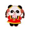 New Year's Badge Cute Animal Panda Spring Festival Brooch Auspicious Fortune Happy Character Activity Supplies Gift Accessories