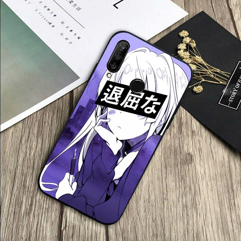 Sad Anime Aesthetic Senpai For Huawei Nova Y72 Y73 Y90 Y70 Y60 Y91 Y61 12s 12i 11i 8i 9 10 SE P40 Lite P60 P30 Pro Case