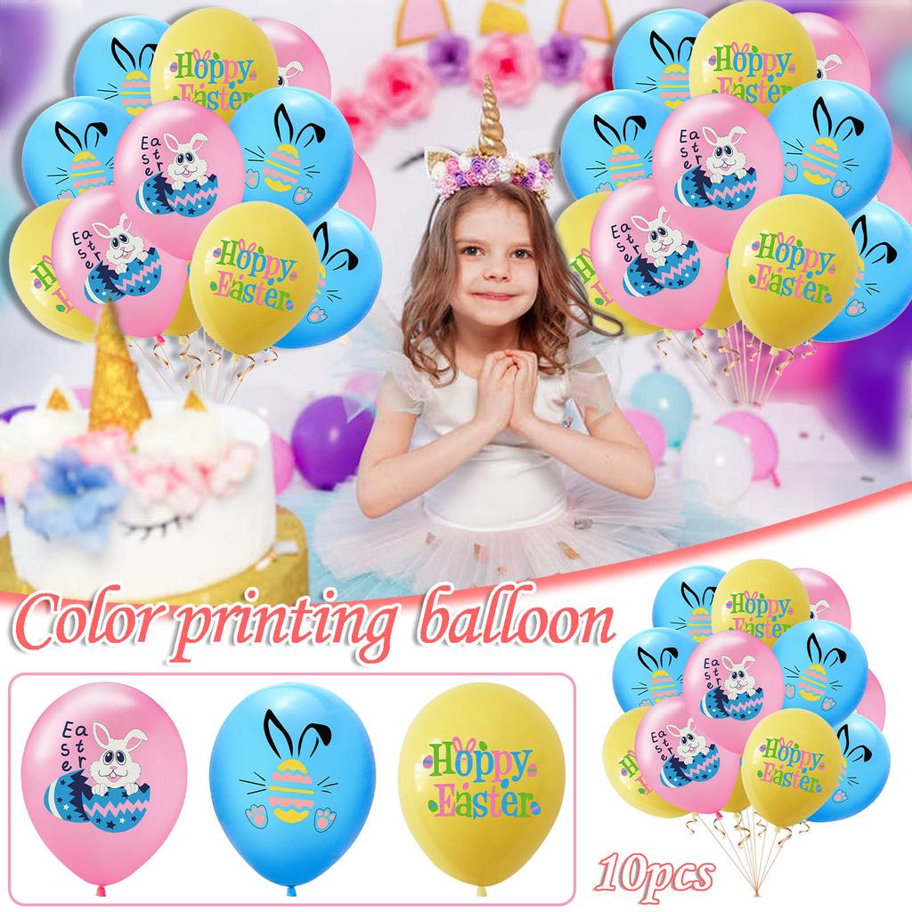 10PCS Easter Balloons Aluminum Film  Balloons Wedding Decoration  Set