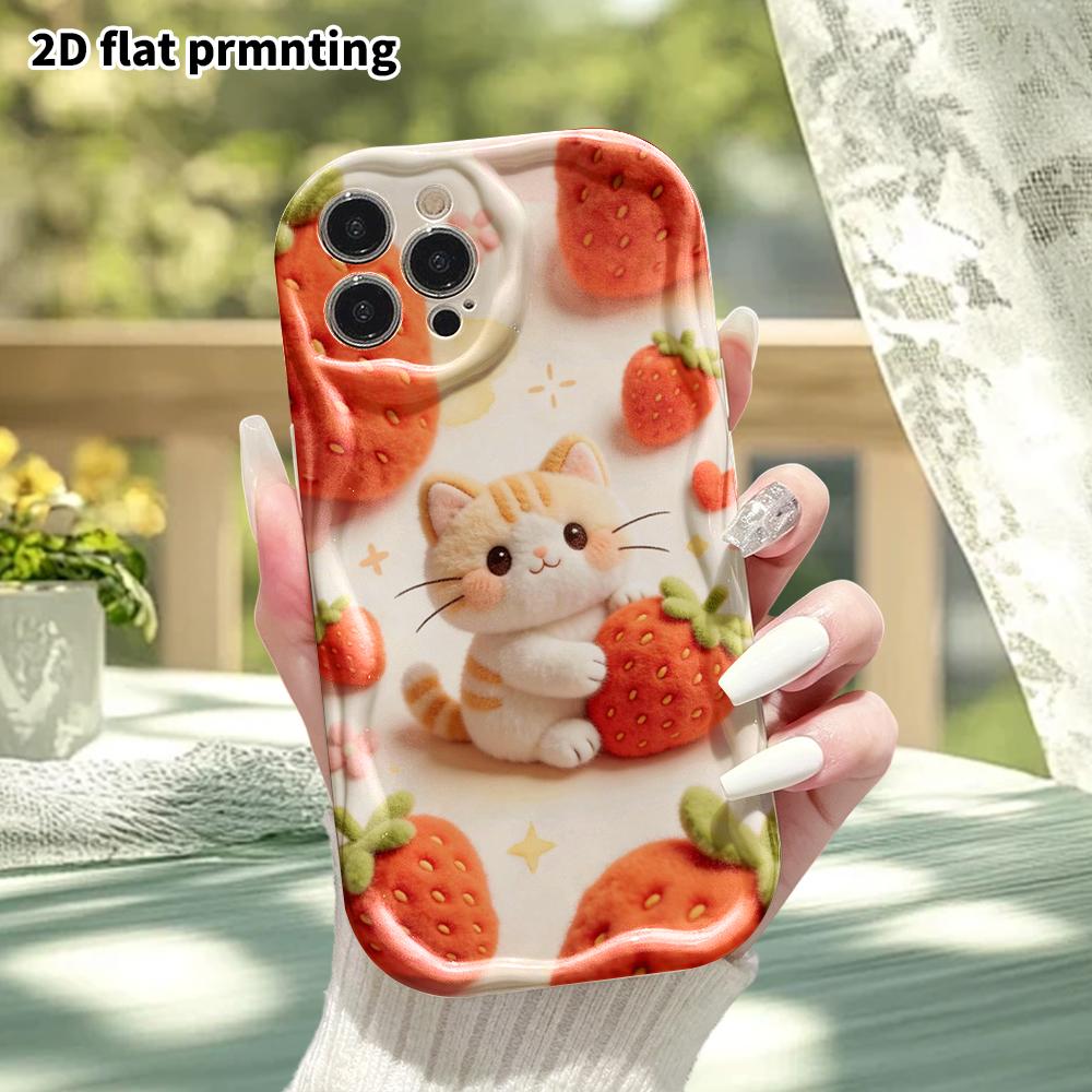 Phone Case: 2D Flat, Suitable for iPhone 18, 17, 16, 15, 14, 13, 12 Pro Protective Case, Felt Little Kitten, Perfect Christmas and Halloween Holiday G