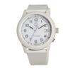 Citizen Watch QQ Smile Solar Radio Analog 10 ATM Water Resistant Date Urethane Band D08A-004VK Mens Light Gray