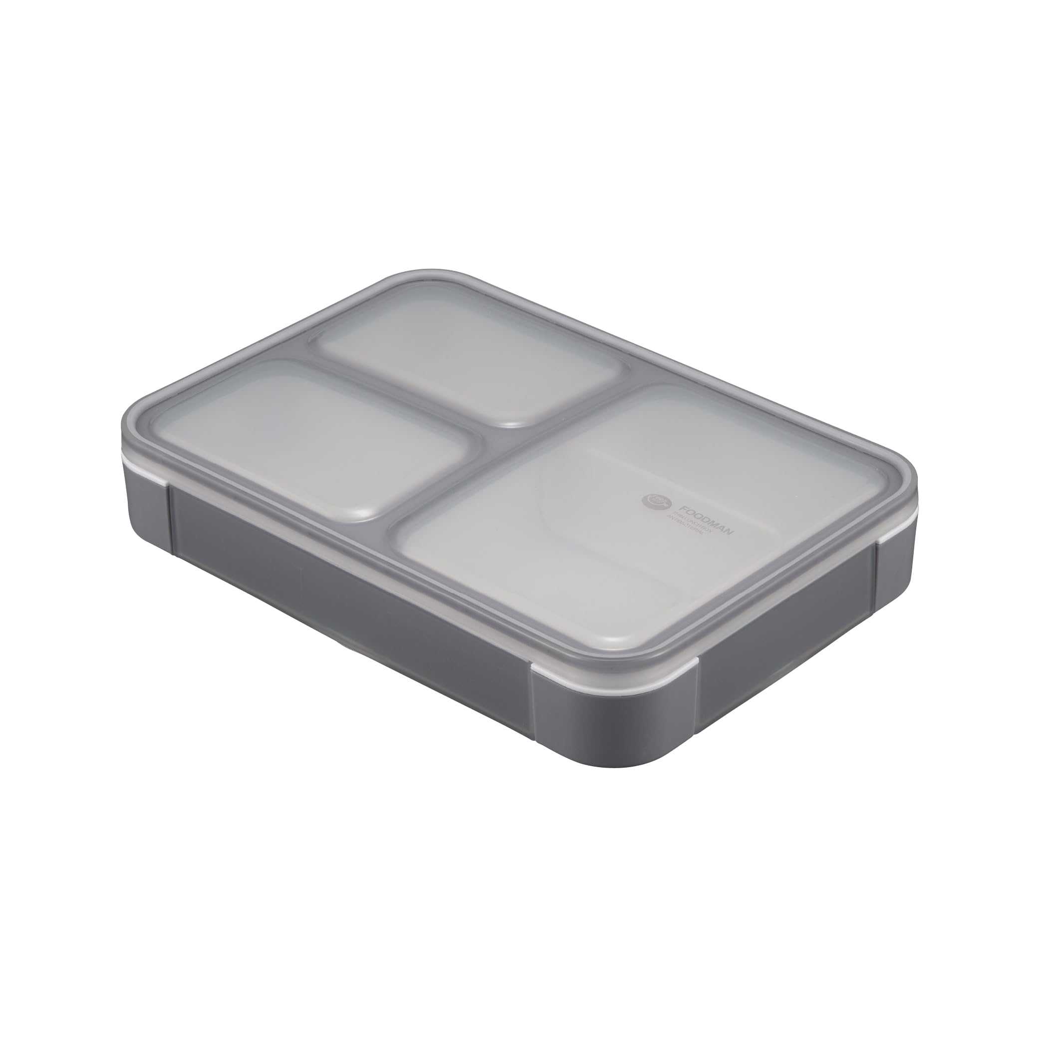 

CB JAPAN Foodman Bento 600 мл Двойная защита с коробкой DSK, Тонкий, Портативный, Устойчивый, Вместительный, Антибактериальный, Серый, Герметичный, Уплотнение, 4-точечный