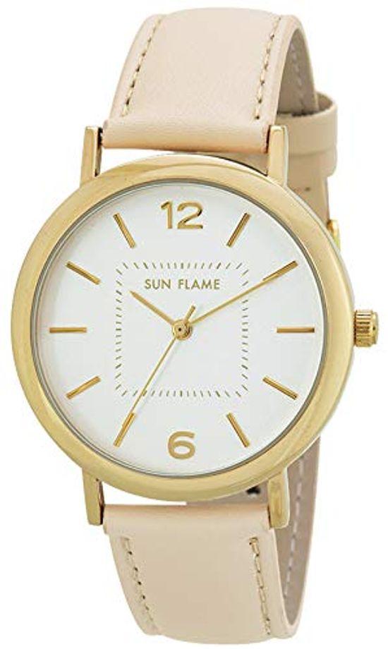 

[Sunflame] SUNFLAME Japanese Fashion Pair Watch Unisex Size Beige MJG-B04-BE