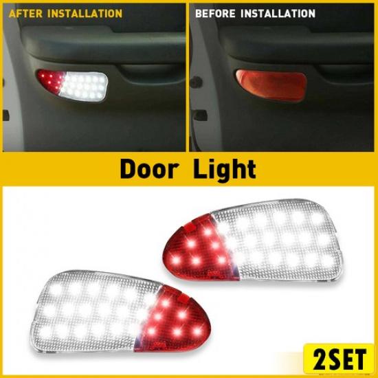 2/4X LED Panel Door Interior Courtesy Light Pair Lamp For 1997-2003 Ford F150 F2