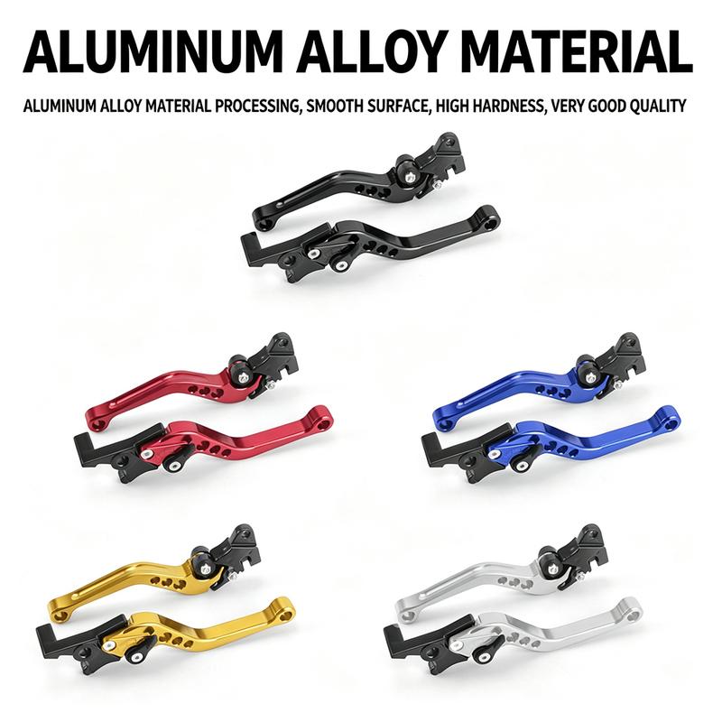 CNC 6 Position Adjustable Motorcycle Brake Clutch Levers,Short Aluminum Alloy Handlebar Lever Scooter Motorbike Mod Parts