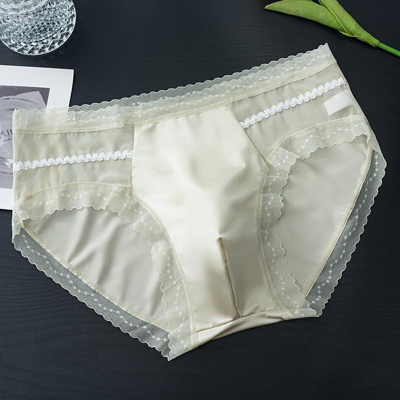 Men's Hot-Selling Seamless Ice Silk Briefs with 3D Pouch - High Elastic & Breathable