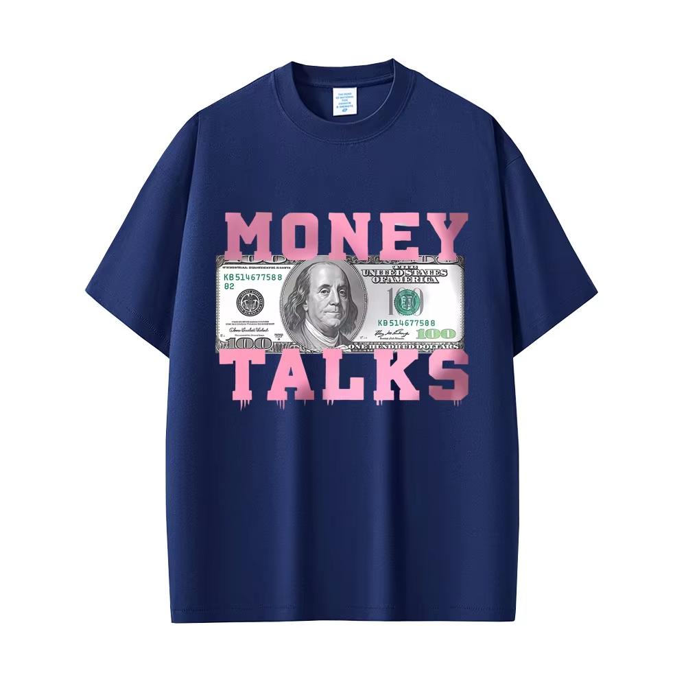Geld spricht Die Macht des US-Dollars Lustiges Meme T-Shirt Herren Damen 2026 Mode Vintage T-Shirt Männlich Lässig reine Baumwolle T-Shirts