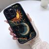Universal Full Coverage Phone Case for Samsung & Apple (iPhone 17/16/15/14/13) - Sun Moon Black Groove Design