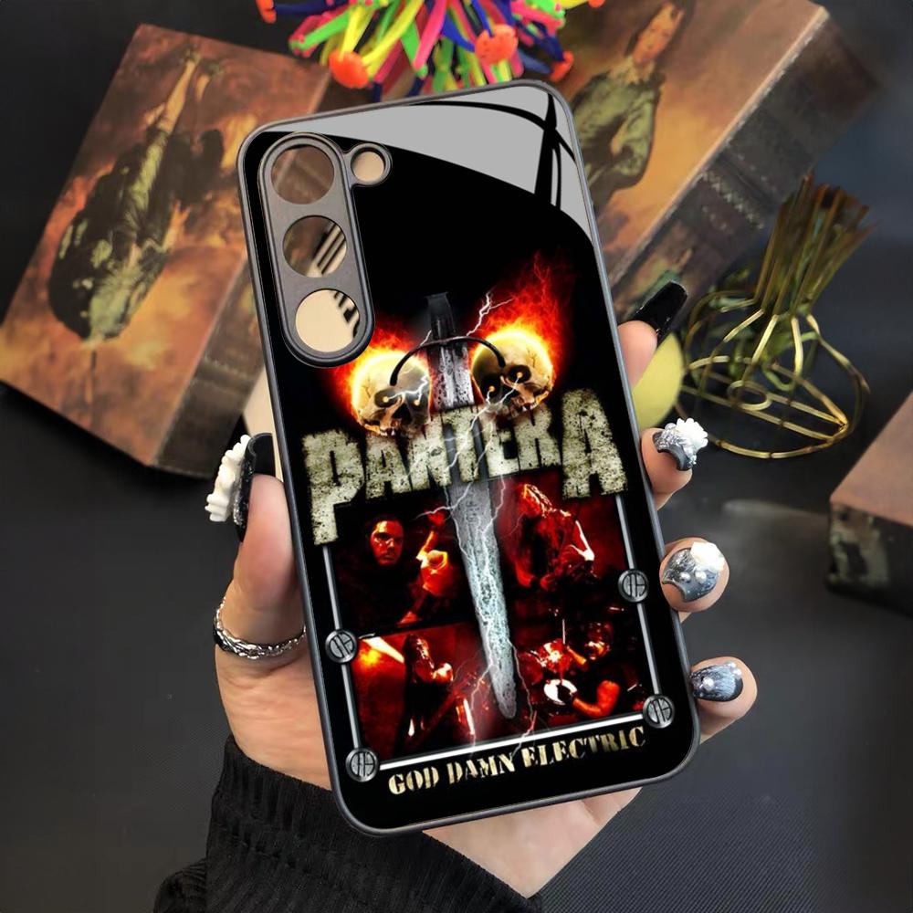 Pantera Ritual Metal Band Phone Case for Samsung Galaxy S24 S23 S22 S21 S20 A24 A34 A54 A53 Note20 M54 Fe Ultra Plus Glass