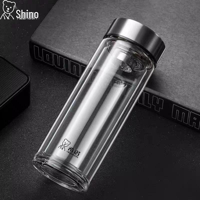 Sinoglass Double-Walled Large Capacity Glass Cup for Men and Women - Portable, Business, Office, Car, Gift, Household, Simple Tea Cup