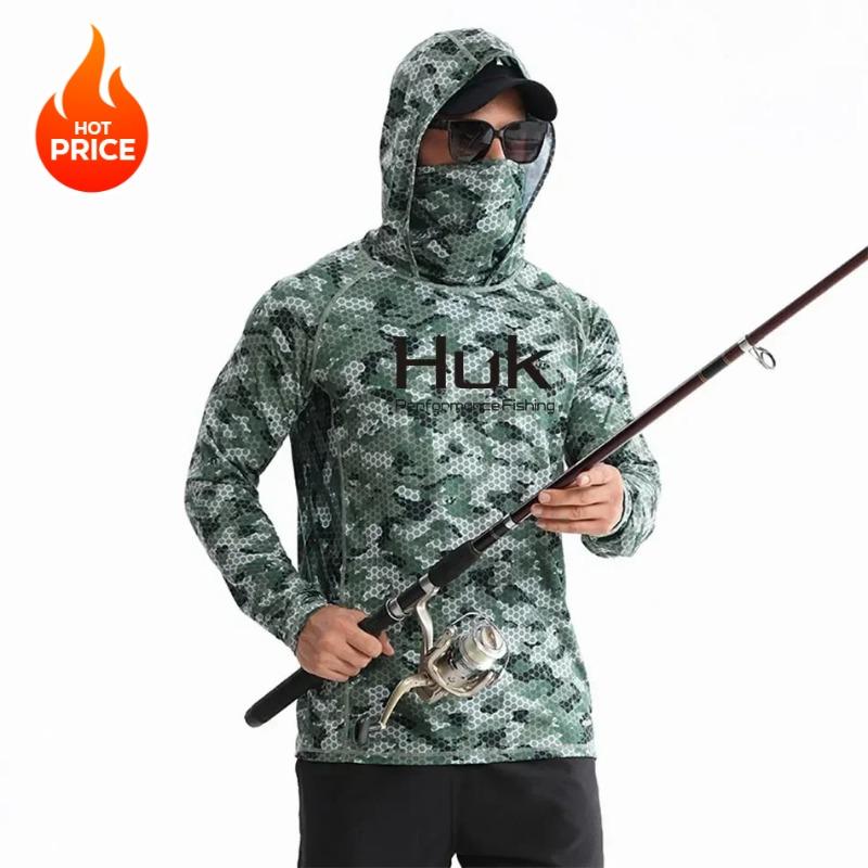HUK 2023 A Fishing Clothing Long Sleeve XS-5XL Fishing Shirts Summer Quick-Drying Breathable Anti-UV Sun Protection T Shirt