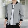 Men S Casual Baseball Jacket Spring Autumn Solid Long Sleeve Coat