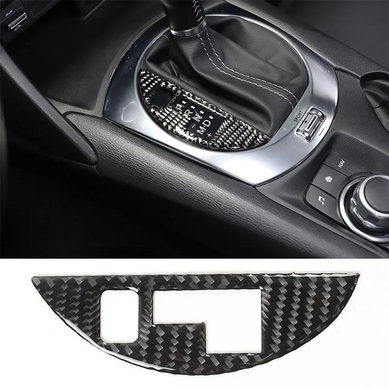 For Mazda MX-5 Miata Roadster 2016-24 Soft Carbon Fiber Car Central Control Gear Indicator Box Sticker Car Interior Accessories