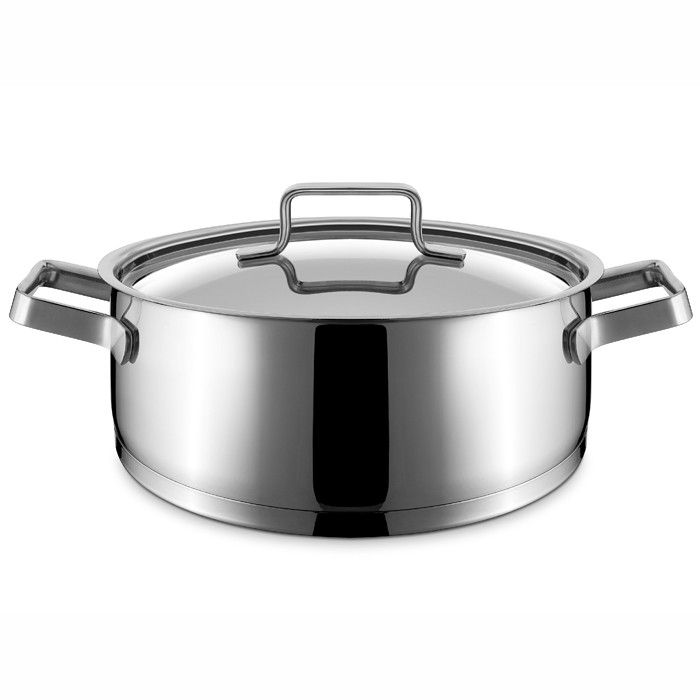 Faitout avec Couvercle Inox 16 à 28 cm - Pujadas - l160- L160- P- h75- Inox