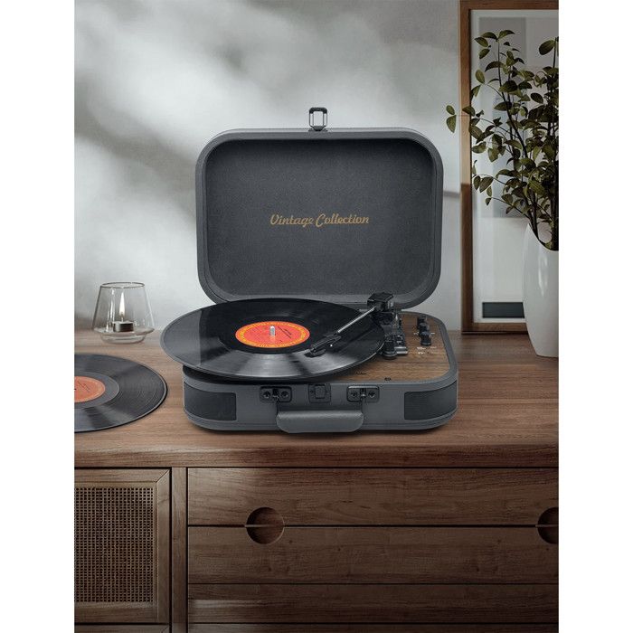 Tourne-disques Vinyle Muse MT-207 DGB, 33/45/78 Tours, Stéréo 2x5W - Port USB Bluetooth