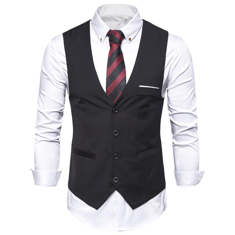 Gilet casual da uomo in stile europeo, ispessito, slim fit