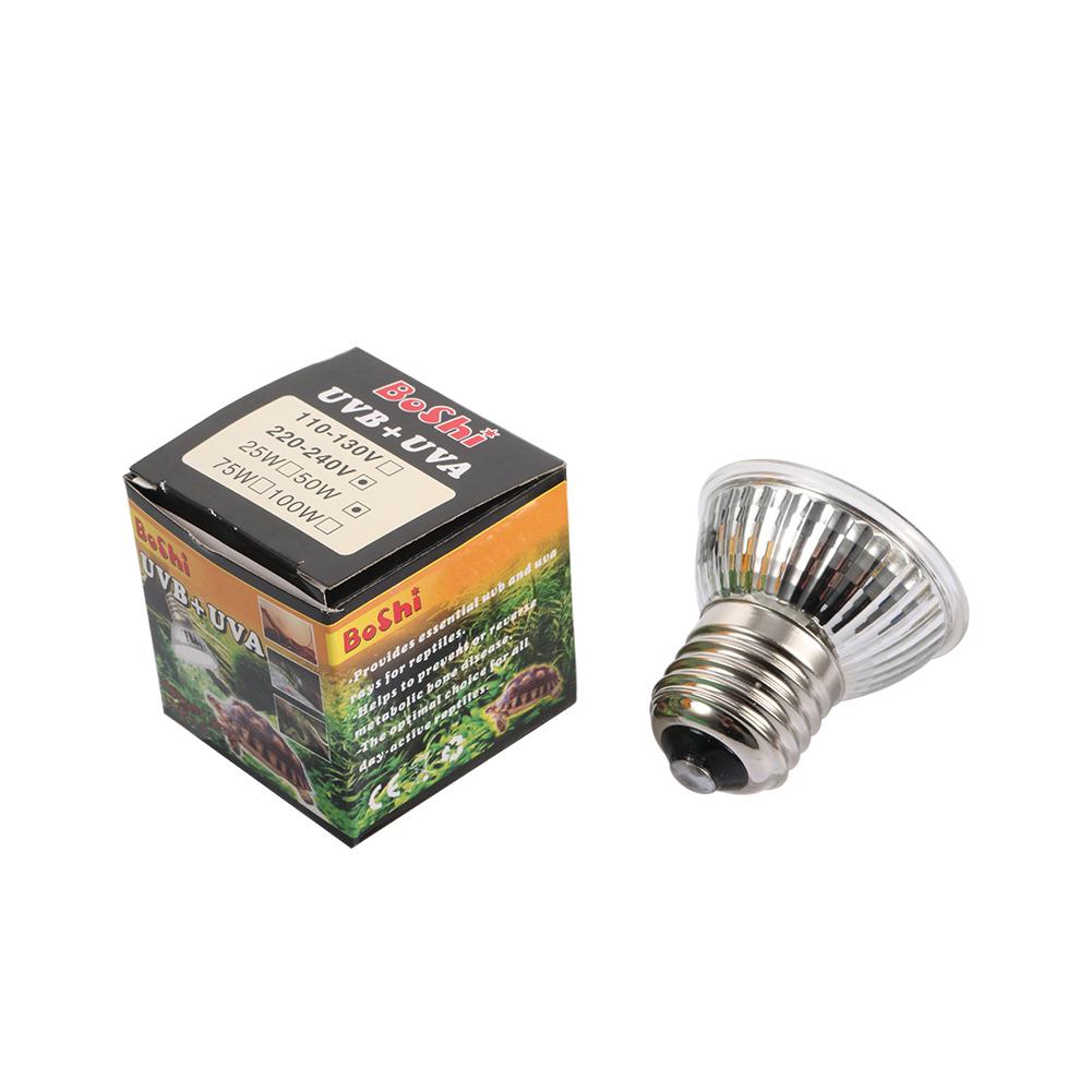 25/50/75W Reptile Lamp Bulb Amphibians Lizards Turtle Basking UVA+UVB 3.0 Light Bulbs Heating Lamp Temperature Controller 1Pc