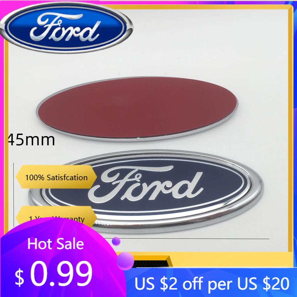 New 2026 Car Sticker For Ford 1pcs 3D blue for ford Car Front Head Hood Bonnet Emblem Rear Tail Bumper Trunk Steering Wheel cove