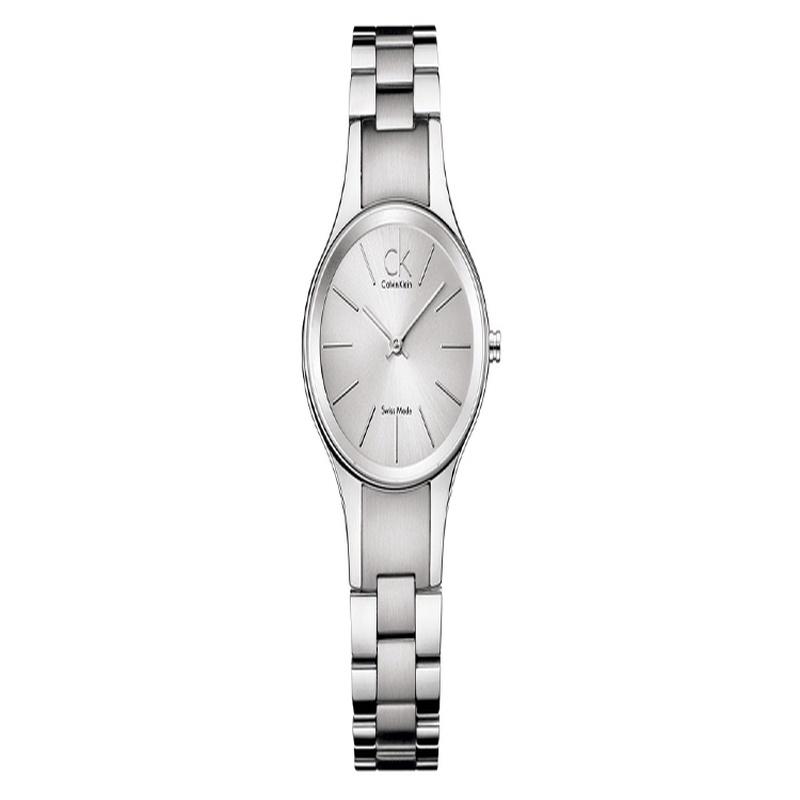 CALVIN KLEIN watch quartz movement stainless steel strap 28mm silver dial women's watch 30 meters waterproof K4323185
