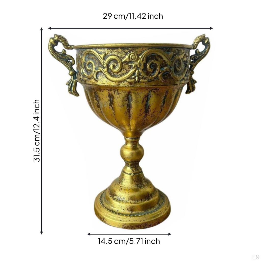 Pedestal Urn AntiqueStyle Vase with Base VintageInfluenced Tabletop for Wedding