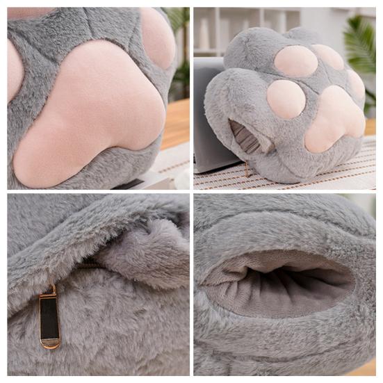 Cat Paw Pillow Quilt Blanket 3 In 1 Design Hands Warmers Thick