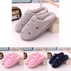 Stylish Black And White Plush Couple Winter Slippers With Soft Dot And Star Patterns