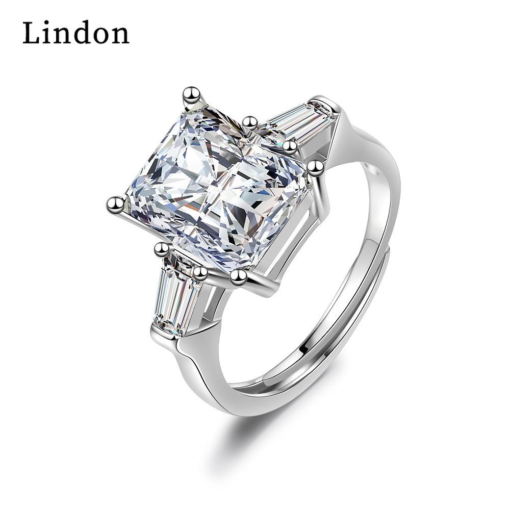 

Женские кольца Lindon с цирконом, юбилейное ювелирное кольцо для вечеринки серебряный