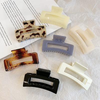 Naujas plaukų segtukas-žnyplės moterims Tvirtas spalvingas plastikas Plaukų segtukas Didelis dydis Plaukų segtukai Žnyplės Krabas Chic Plaukų aksesuarai Dovana