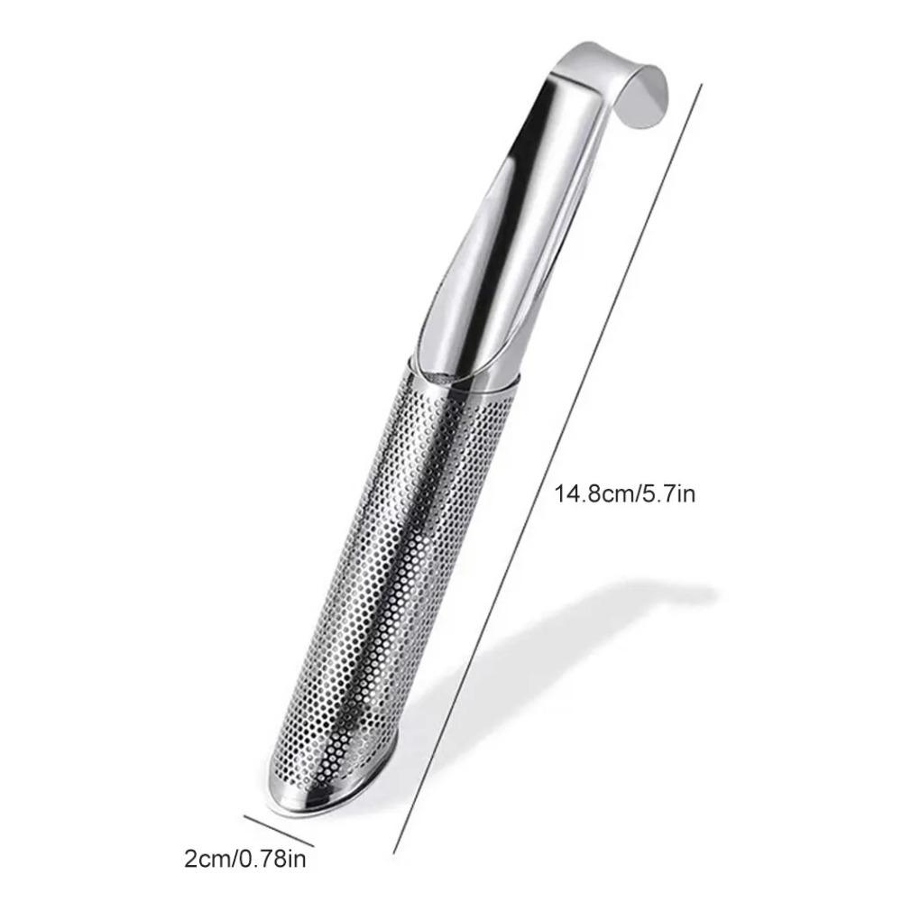 Bärbara Hemma Te Tillbehör Filter Rostfritt Stål Tekanna Rördesign Tesked Bryggare Långt Handtag Metall Kreativ Kopp