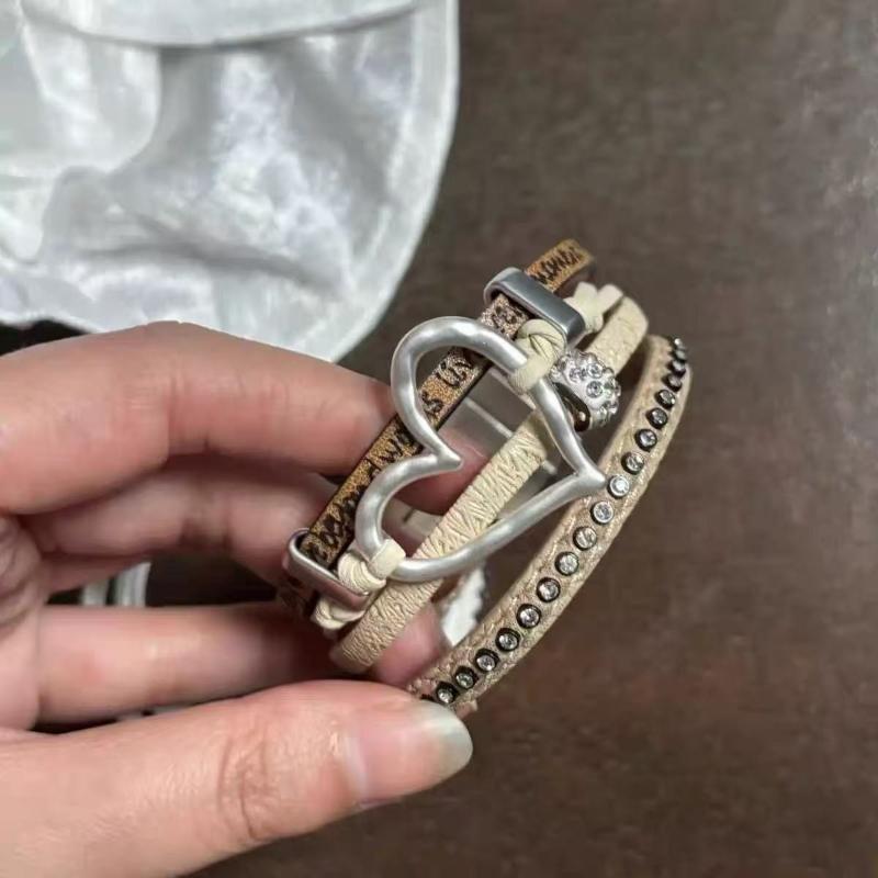 Bohemian Exotic Style Beaded Bracelet Retro Ethnic Style Cowhide Woven Bracelet Niche Design Personalized Jewelry