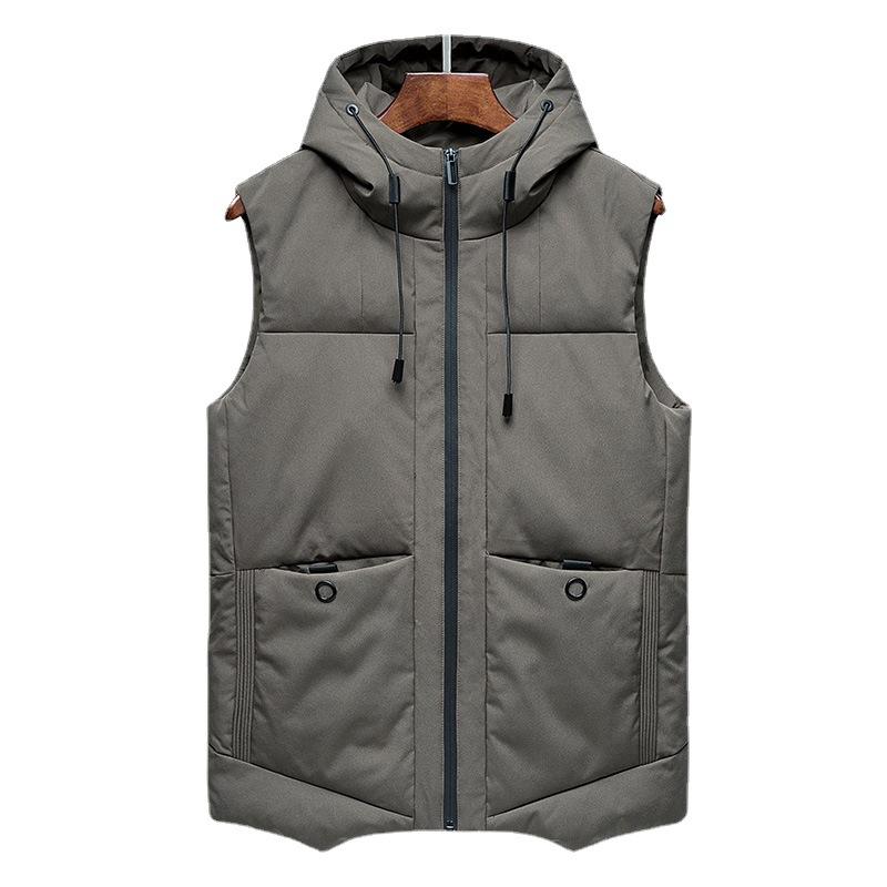 Warm Cotton Clothes, Vest Men'S Winter Tops, Men'S Clothing, Youth Windproof And Cold-Resistant Casual Cotton-Padded Jackets