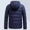 Men's Hooded Down Coat Winter Thick Warm Jacket Quality White Duck Down Filled Bubble Down Jacket Casual Slim Coat
